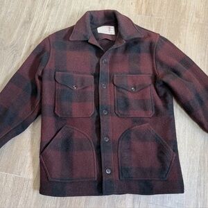 Filson RARE Jacket Style 85 Wine/maroon Red Plaid Hunter Mackinaw Wool M/42